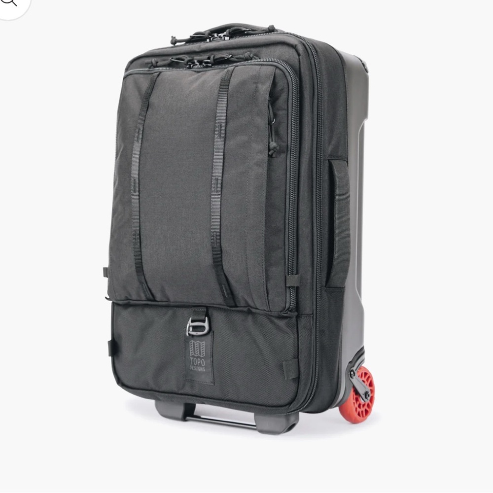 Topo Designs Black Rolling Luggage Bag